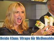 Heidi Klim stellte die Chicken Wraps vor in München (Foto. Ingrid Grossmann)